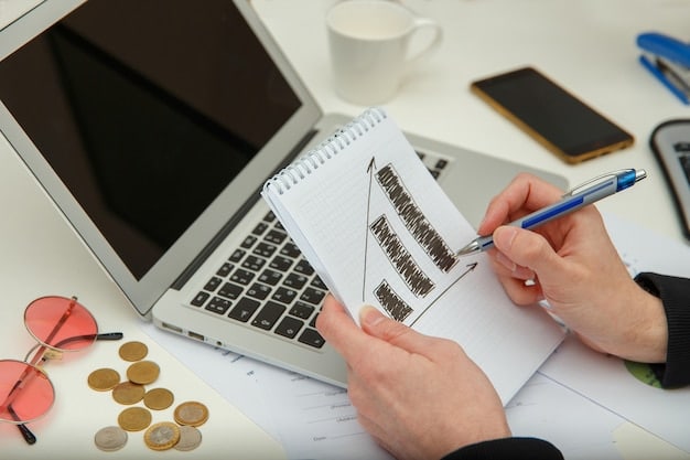 A person using a financial calculator and notebook to create a debt repayment plan. The scene includes graphs illustrating debt reduction and savings growth, emphasizing the importance of planning.