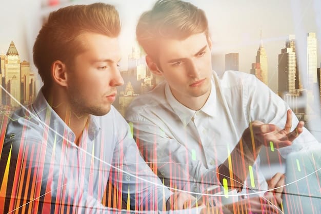 A split-screen image comparing fundamental and technical analysis; on one side, a person analyzing financial statements, and on the other, a person studying stock charts with various indicators.