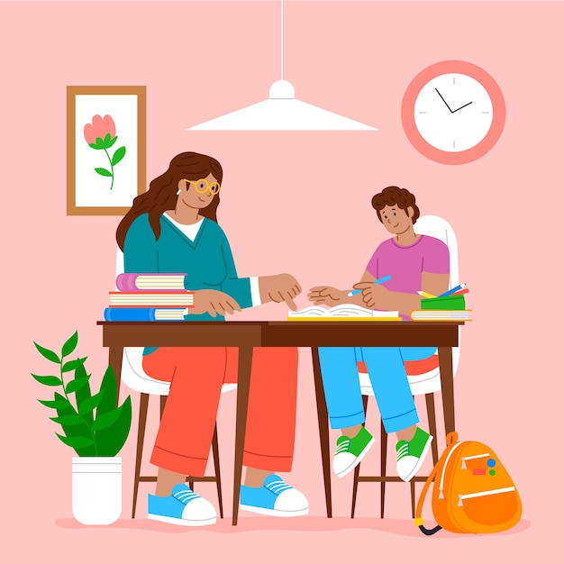 A student and a parent sitting together at a table, having a focused conversation while reviewing financial documents and a laptop displaying a college financial aid portal. The atmosphere is one of collaboration and planning.